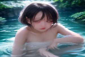 安格尔油画作品泉，少女手持水罐站立，古典主义构图严谨，皮肤质感细腻，是19世纪学院派人体绘画的代表